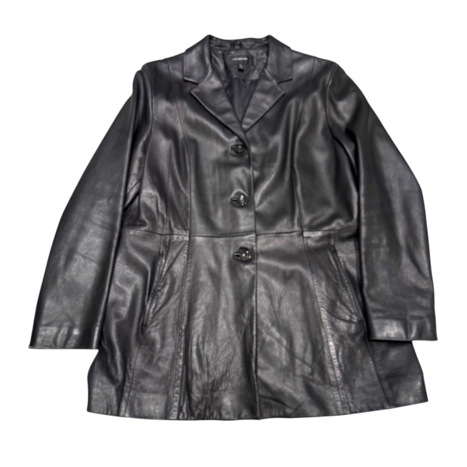Leather Needlepoint Coat