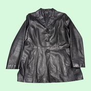 Leather Needlepoint Coat