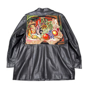 Leather Needlepoint Coat