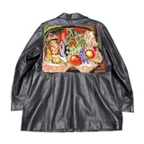 Leather Needlepoint Coat
