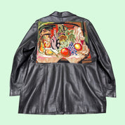 Leather Needlepoint Coat