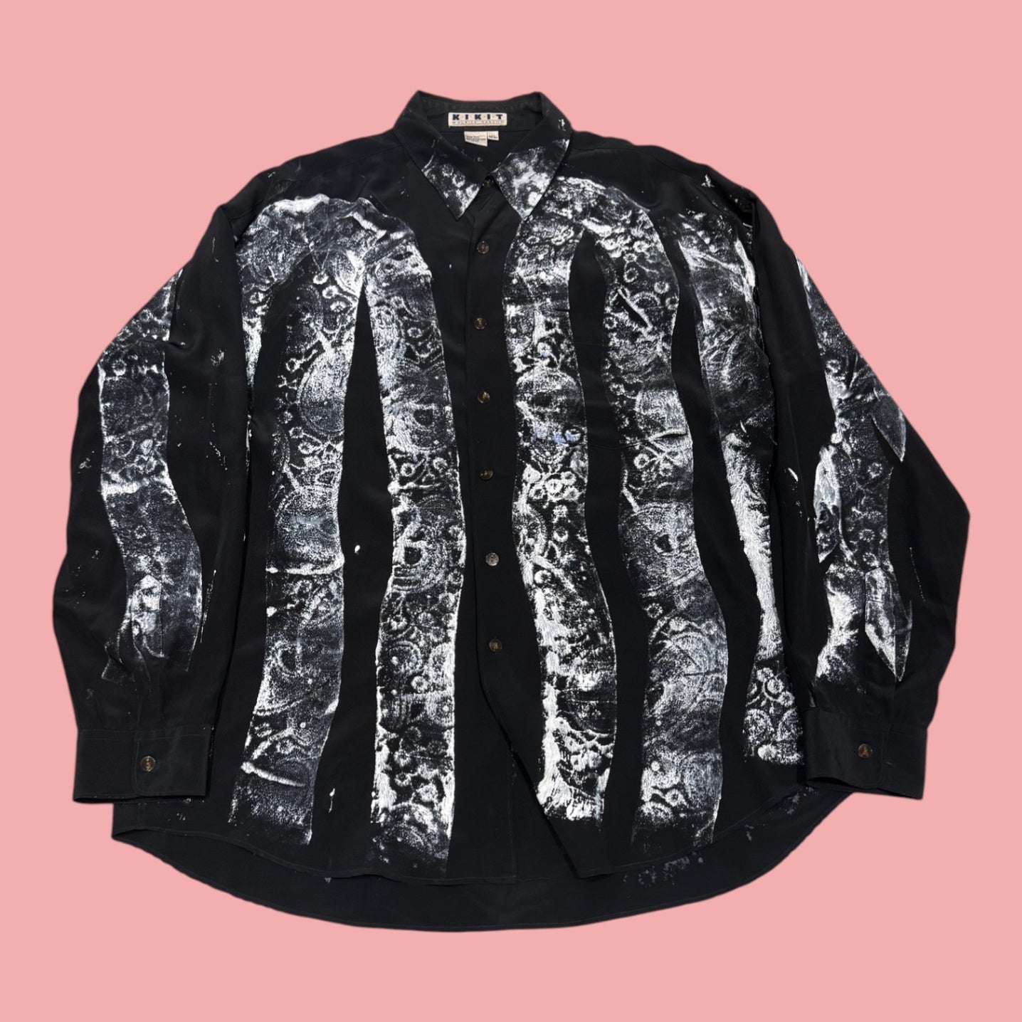 Painted Silk Button Up