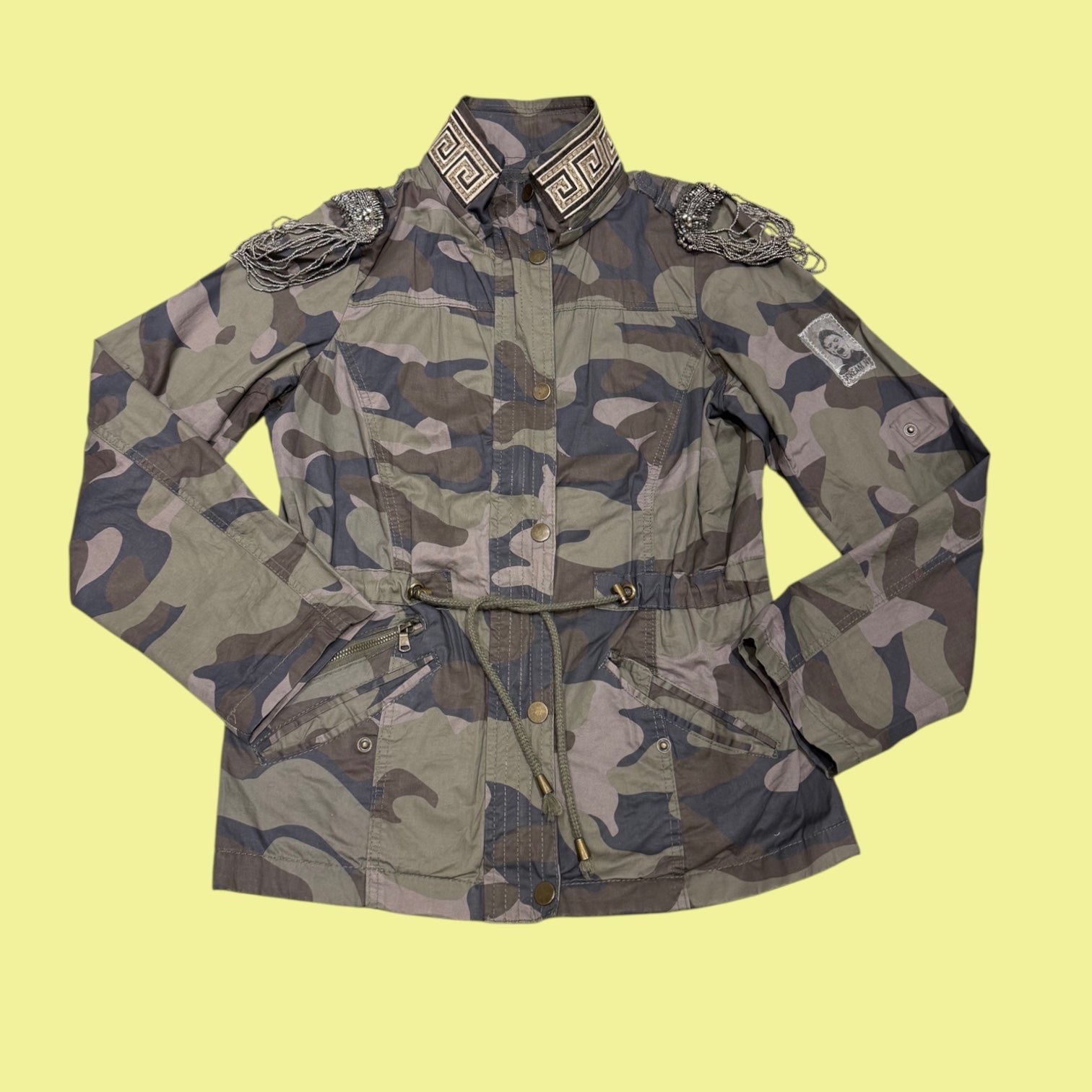 Camo Jacket with Woman