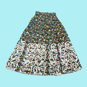 Snow Milk Heart Floral Skirt