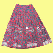 Snow Milk Floral Postage Skirt
