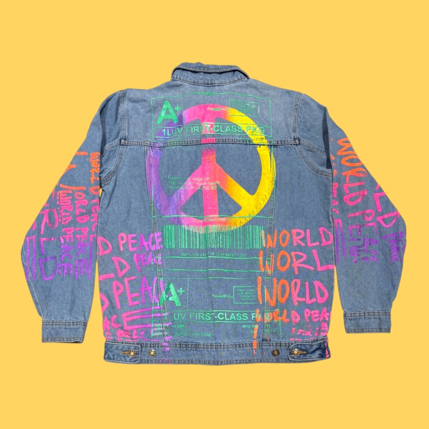 Snow Milk World Peace Jean Jacket