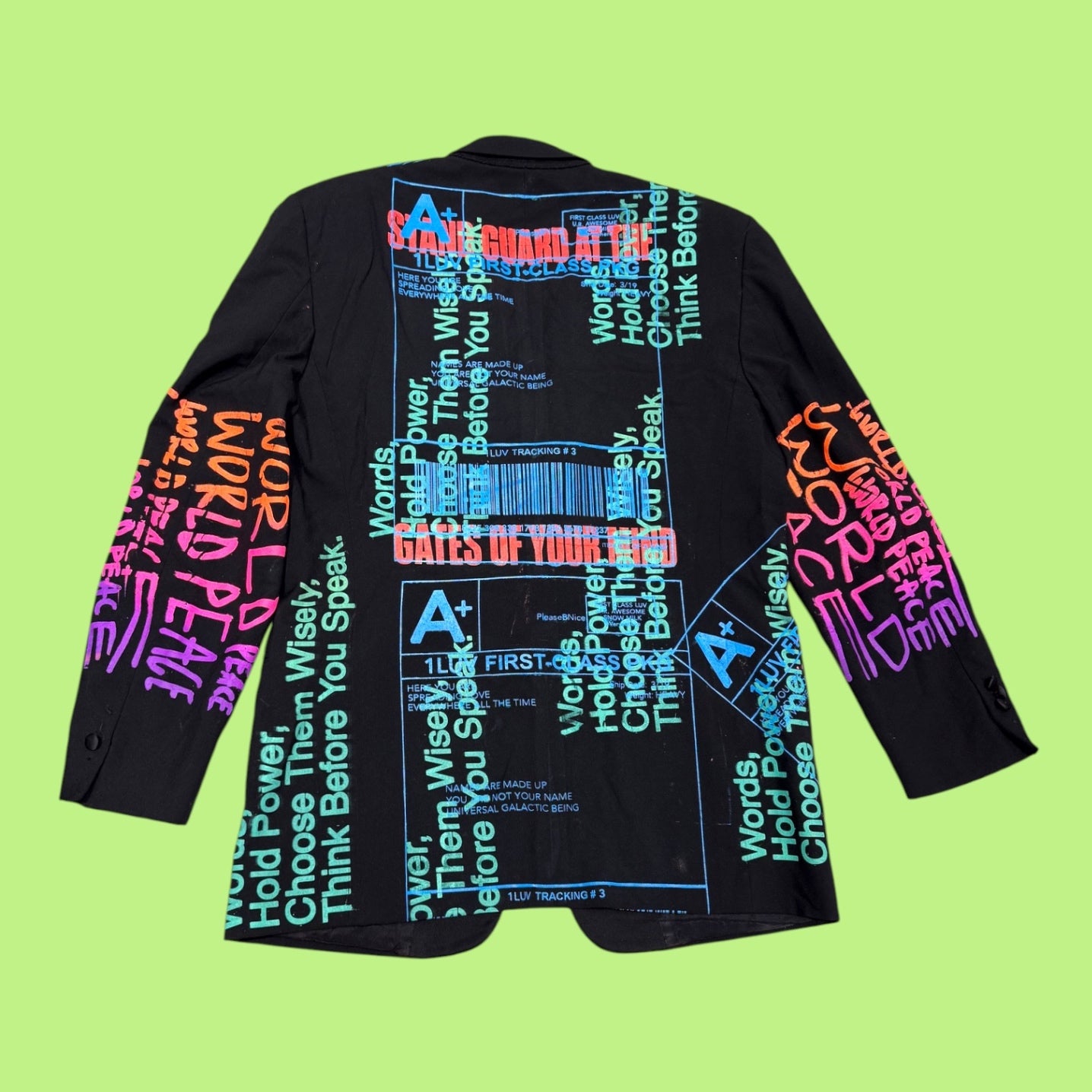 Snow Milk Words Blazer