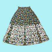 Snow Milk Heart Floral Skirt