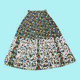 Snow Milk Heart Floral Skirt