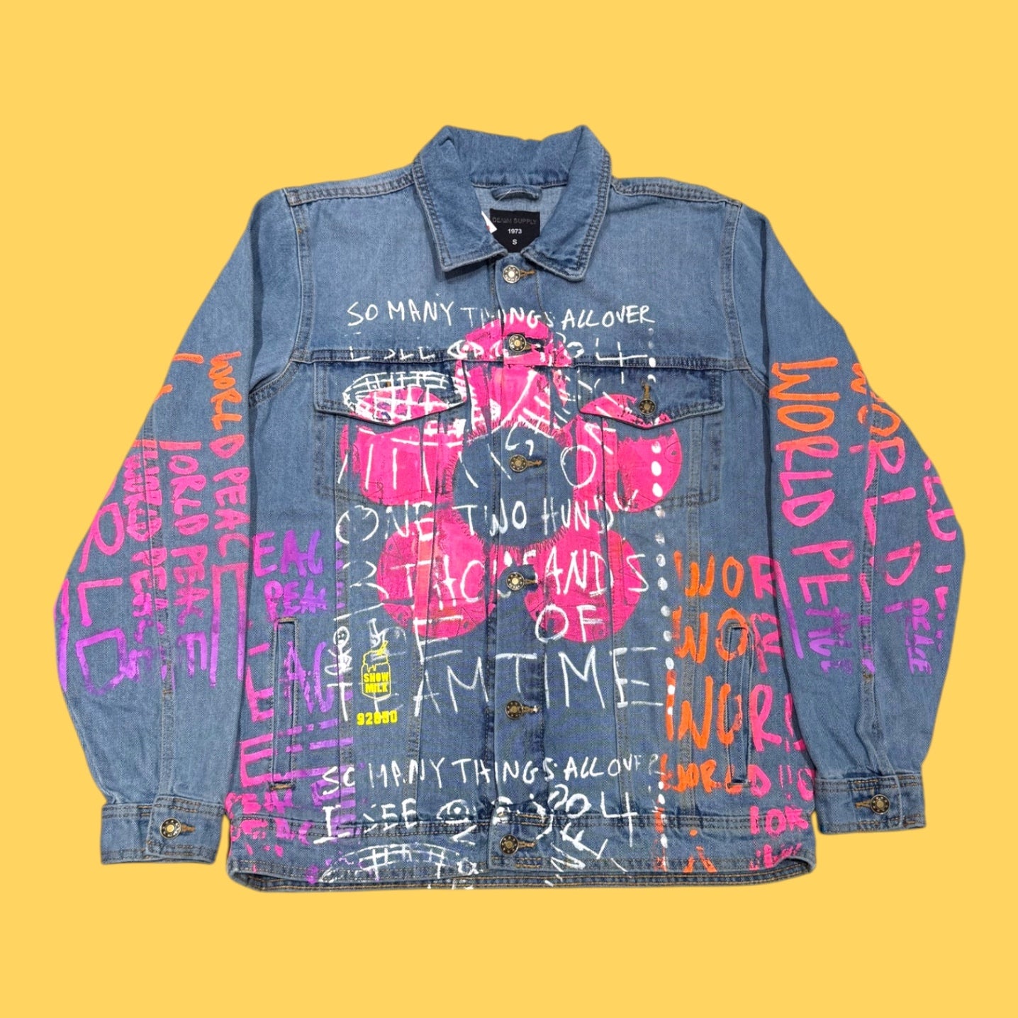 Snow Milk World Peace Jean Jacket