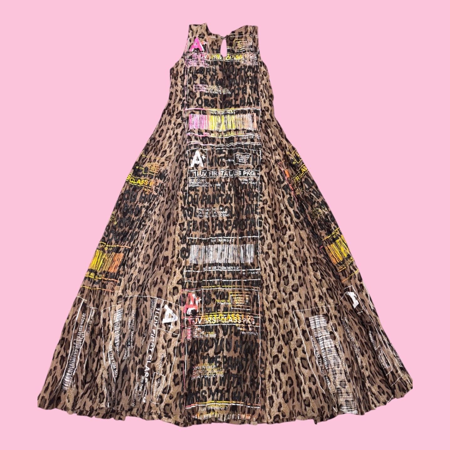 Snow Milk Leopard Dress
