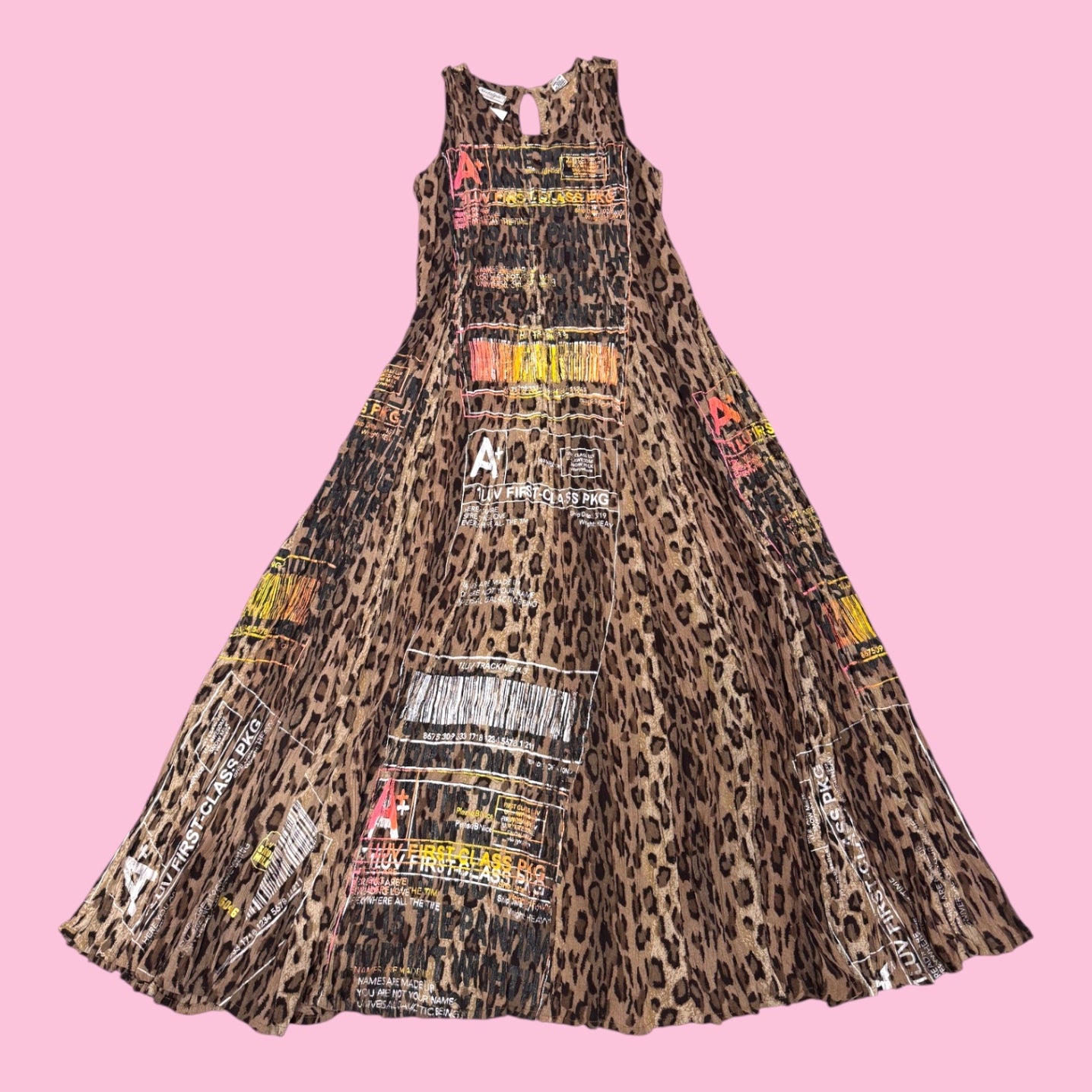Snow Milk Leopard Dress