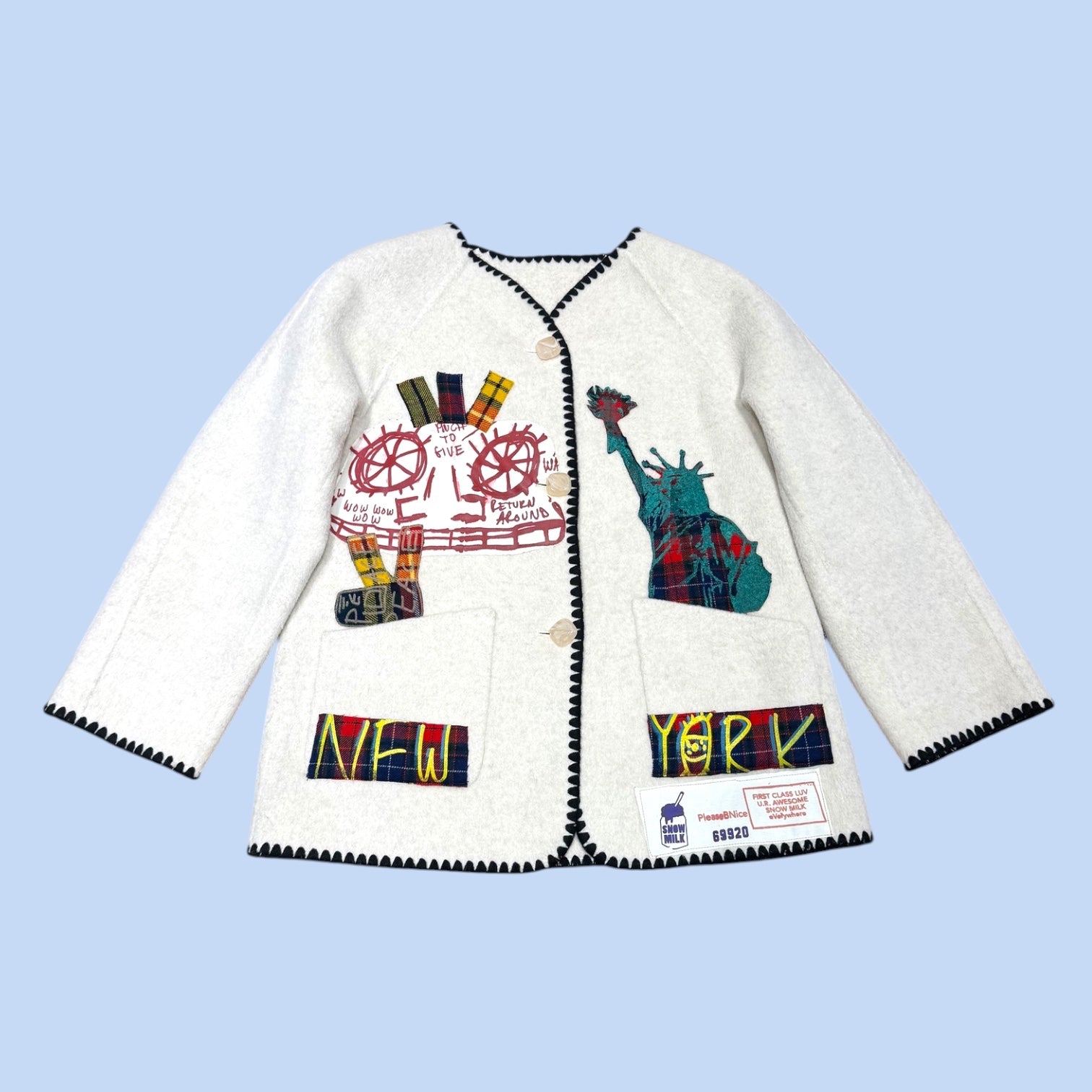Snow Milk X Blue Greenie Jacket L Cream