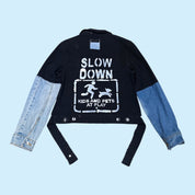 Denim Patchwork Painted Jacket 