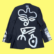 Black Painted Wool Blazer