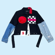 Denim Patchwork Painted Jacket 