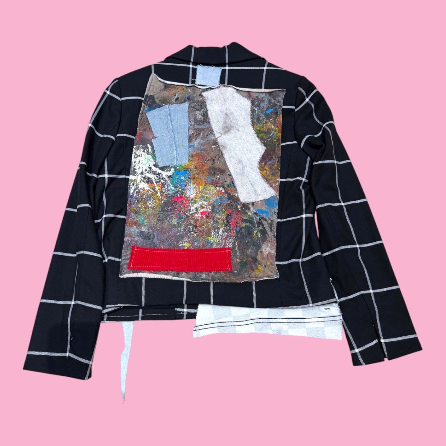 Patchwork Jacket with Paint