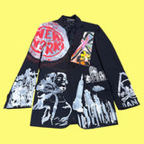 Black Painted Wool Blazer
