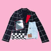 Patchwork Jacket with Paint
