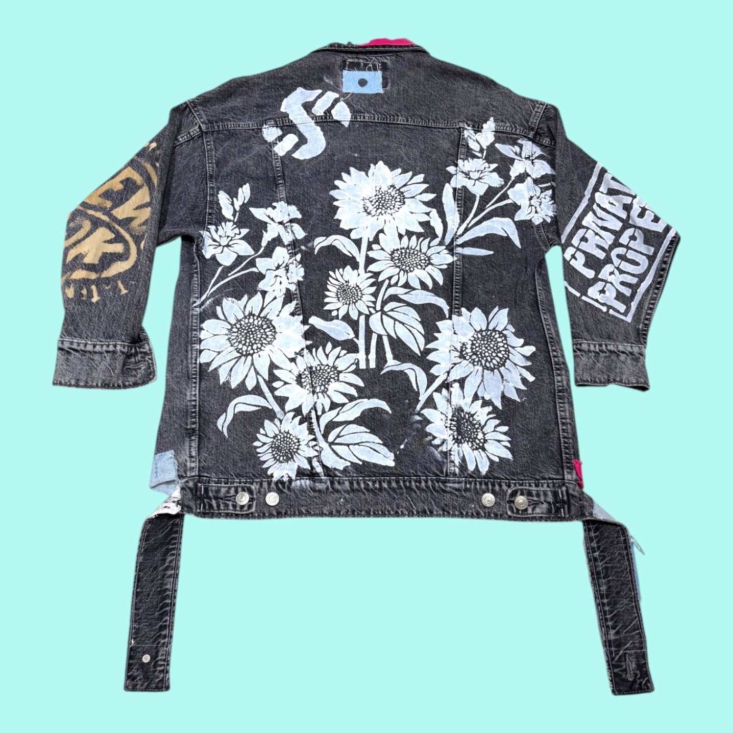 Painted Applique Jean Jacket