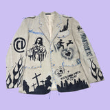 Corduroy Stitched and Painted Blazer
