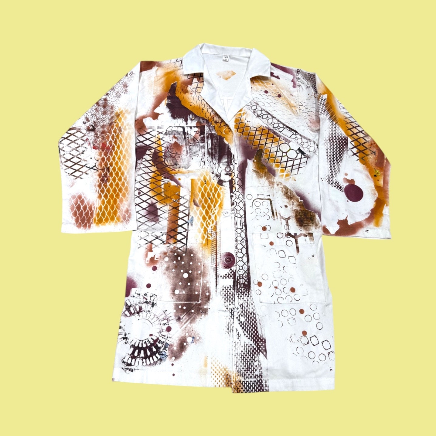 FORGING ARMORS Lab Coat Small Brown White