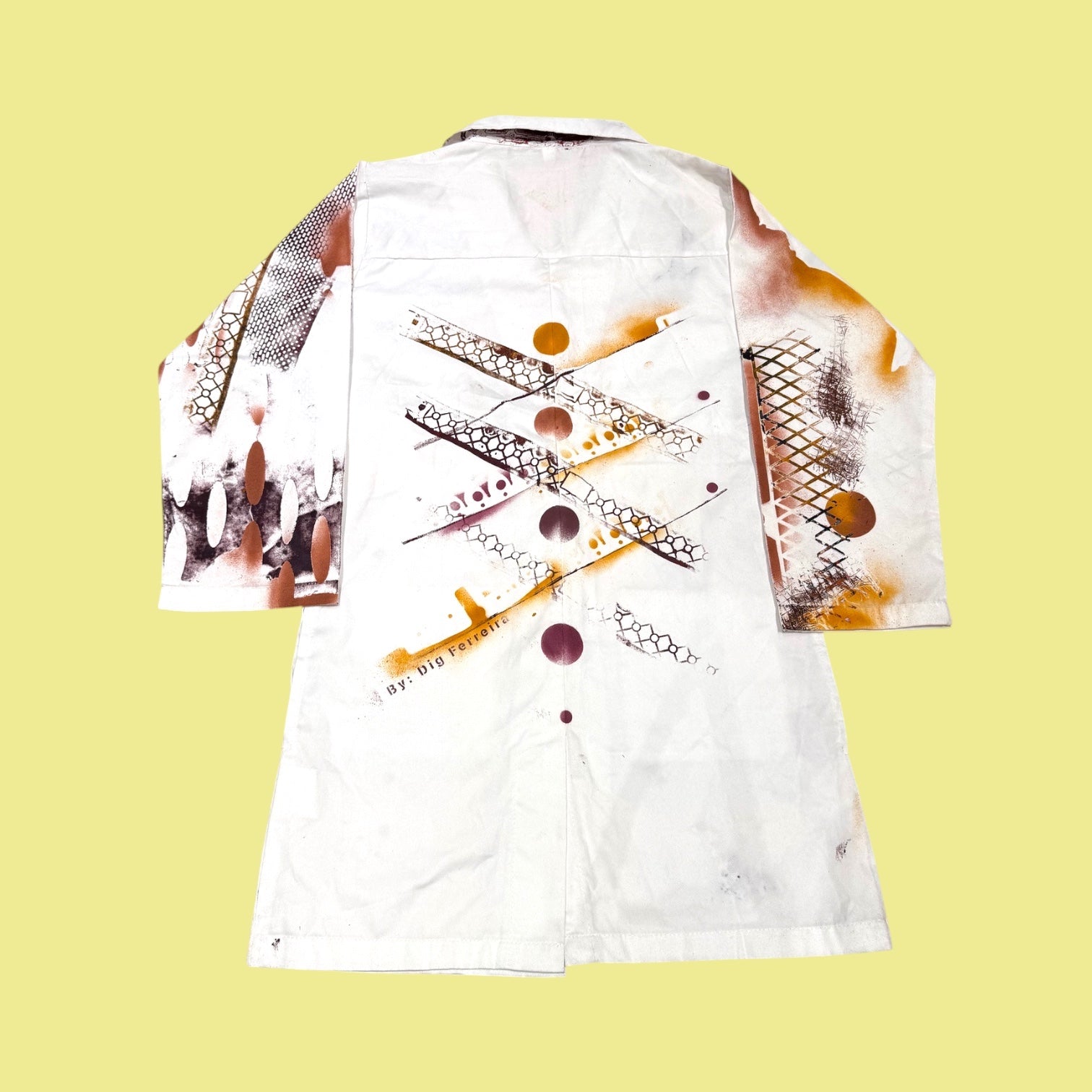 FORGING ARMORS Lab Coat Small Brown White