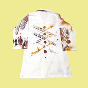 FORGING ARMORS Lab Coat Small Brown White