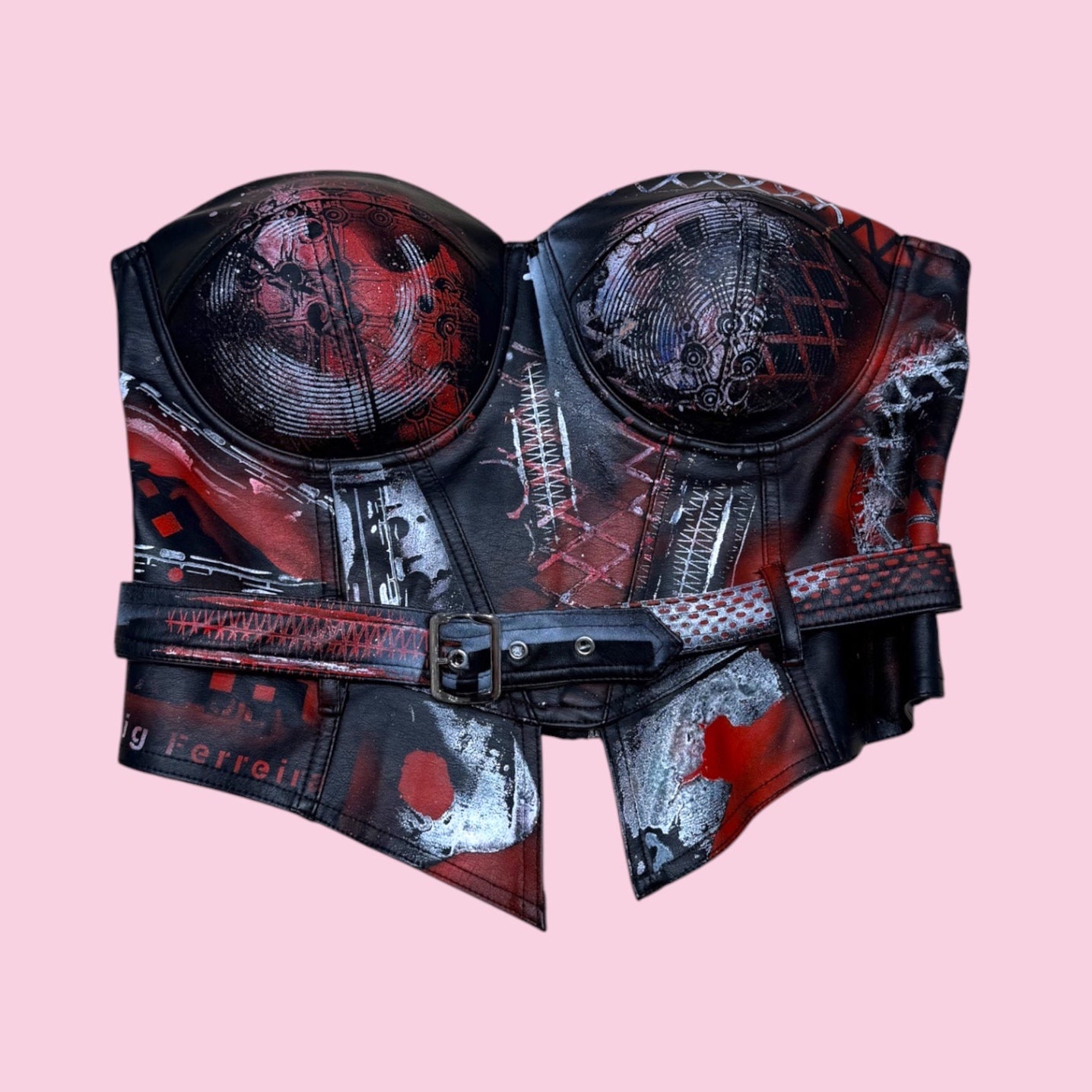 FORGING ARMORS Corset M Red and Black