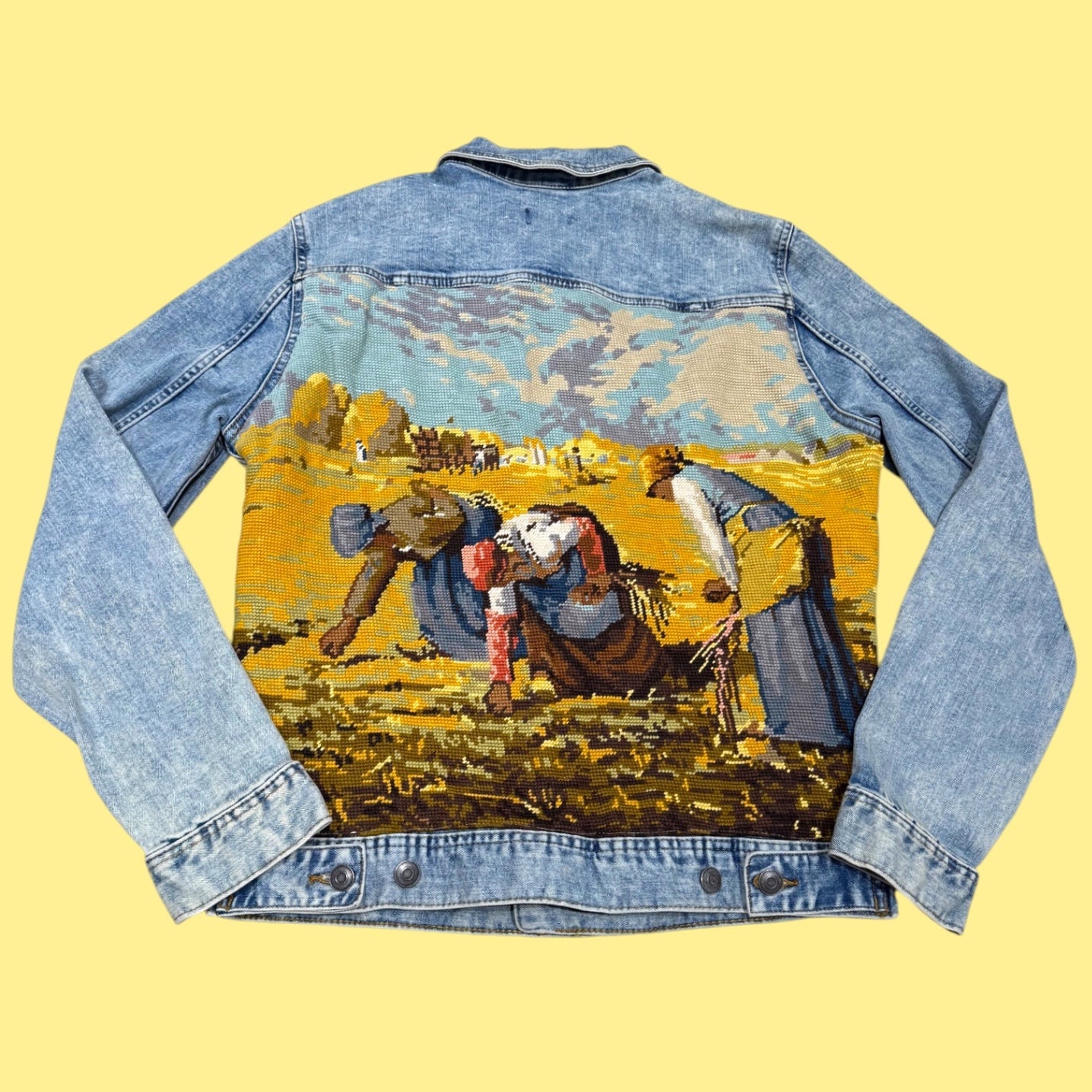 The Gleaners Needlepoint Denim Jacket