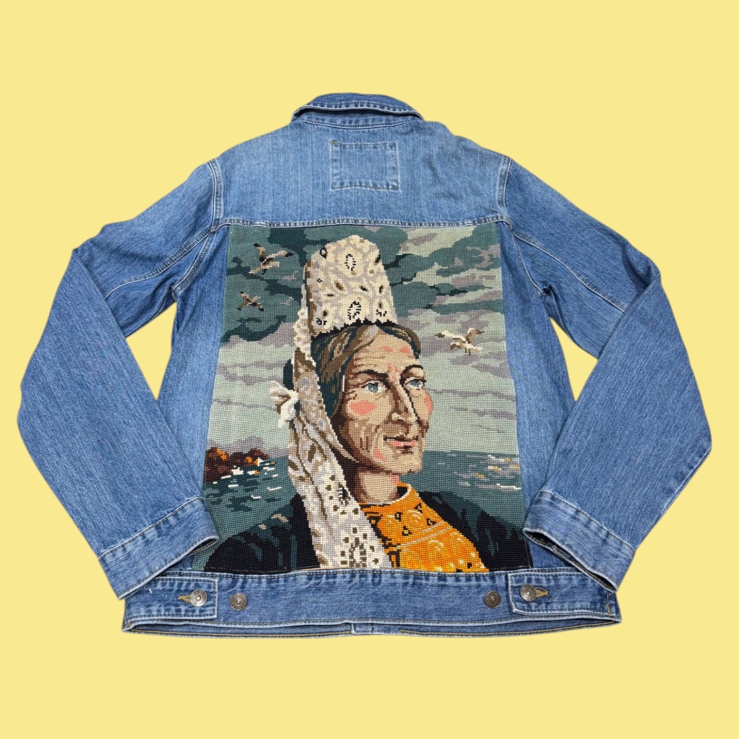 Bigoudene Needlepoint Denim Jacket