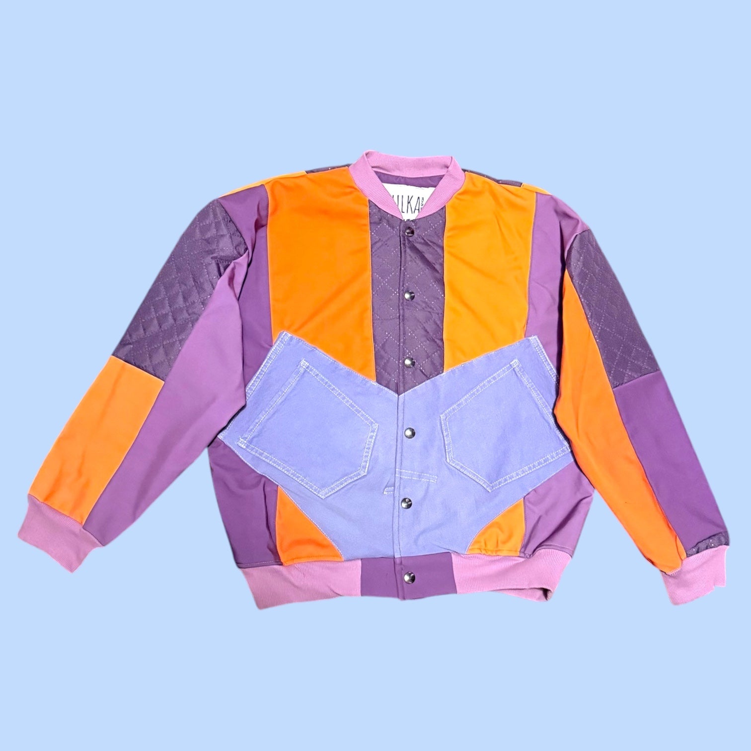Purple Orange Patchwork Jacket