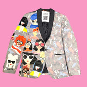 Pastel Camo with Faces Blazer