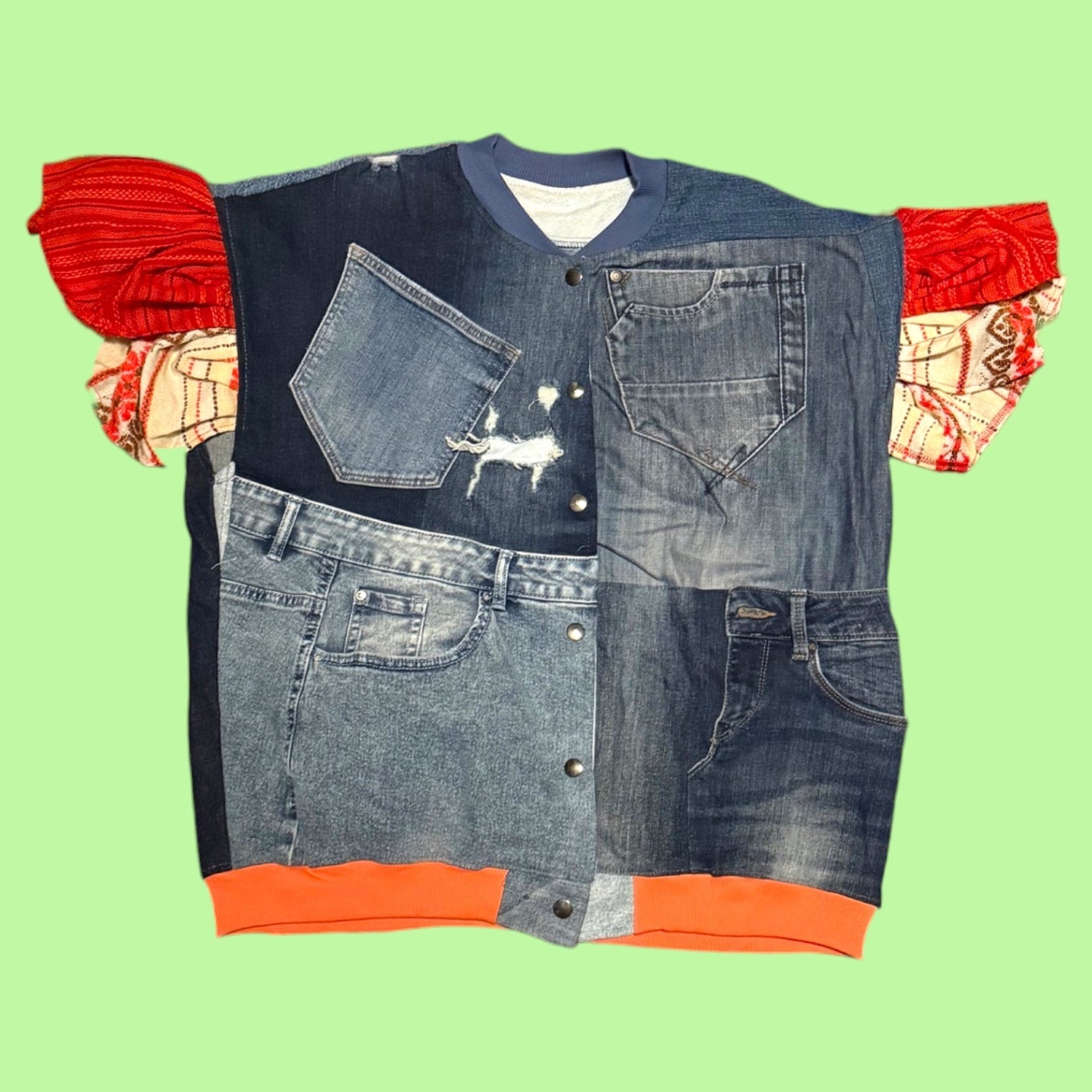 Denim Puff Sleeve Jacket 