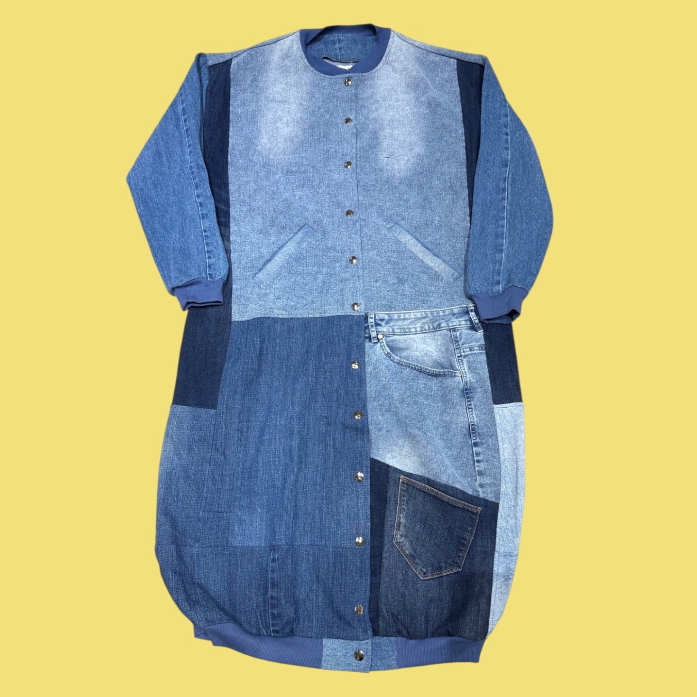 Denim Patchwork Coat