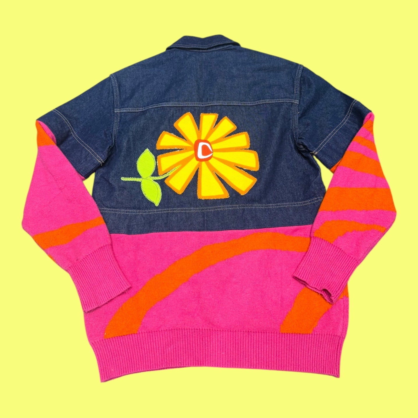 Blue Greenie Sweater XS Pink Orange