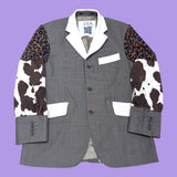 Patchwork Animal Print Blazer