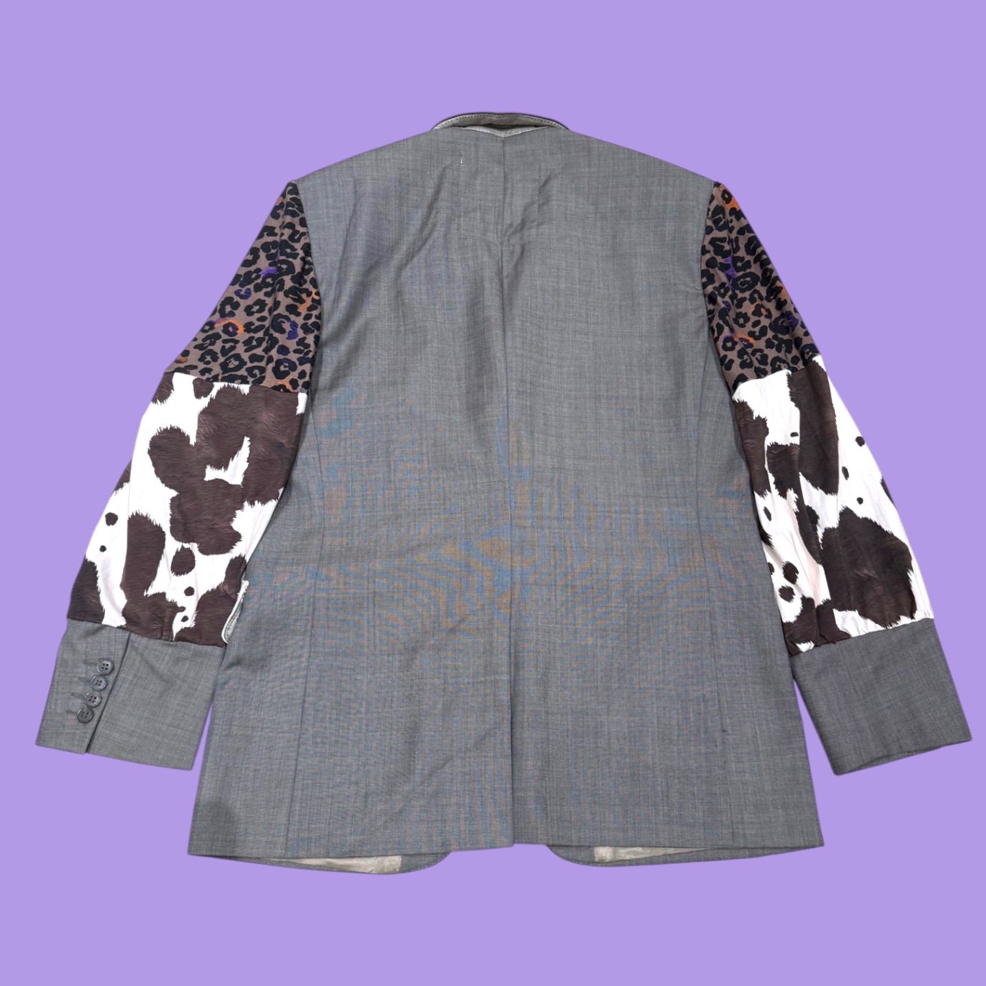 Patchwork Animal Print Blazer
