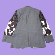 Patchwork Animal Print Blazer