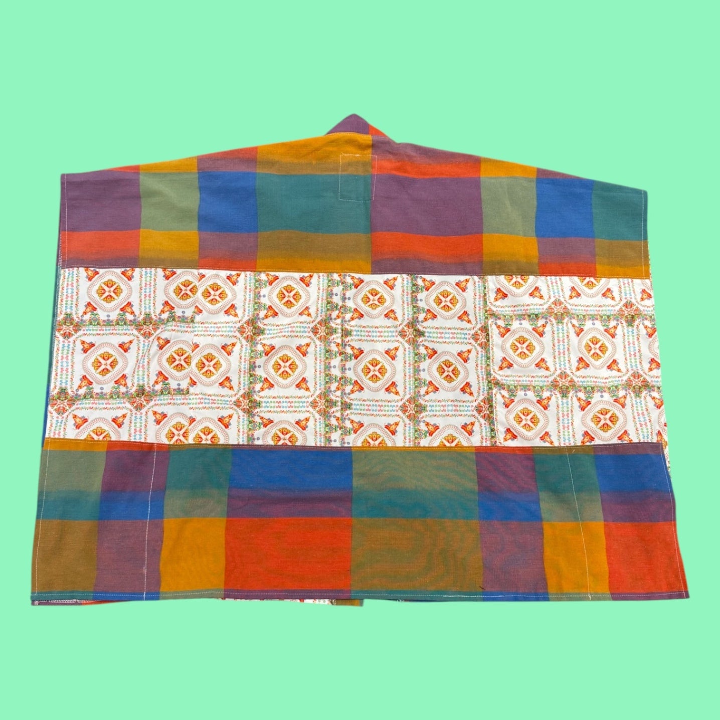 Colorful Patchwork Poncho 