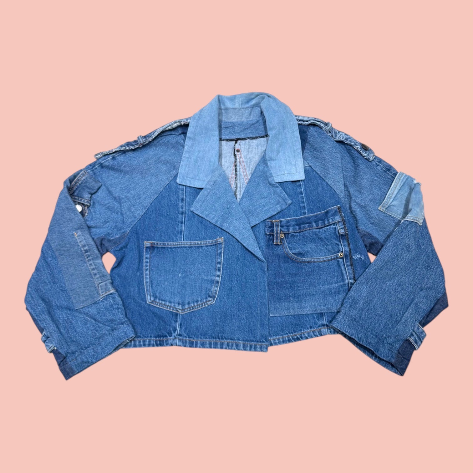 Denim Patchworked Jacket