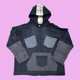 Patchwork Denim Hoodie