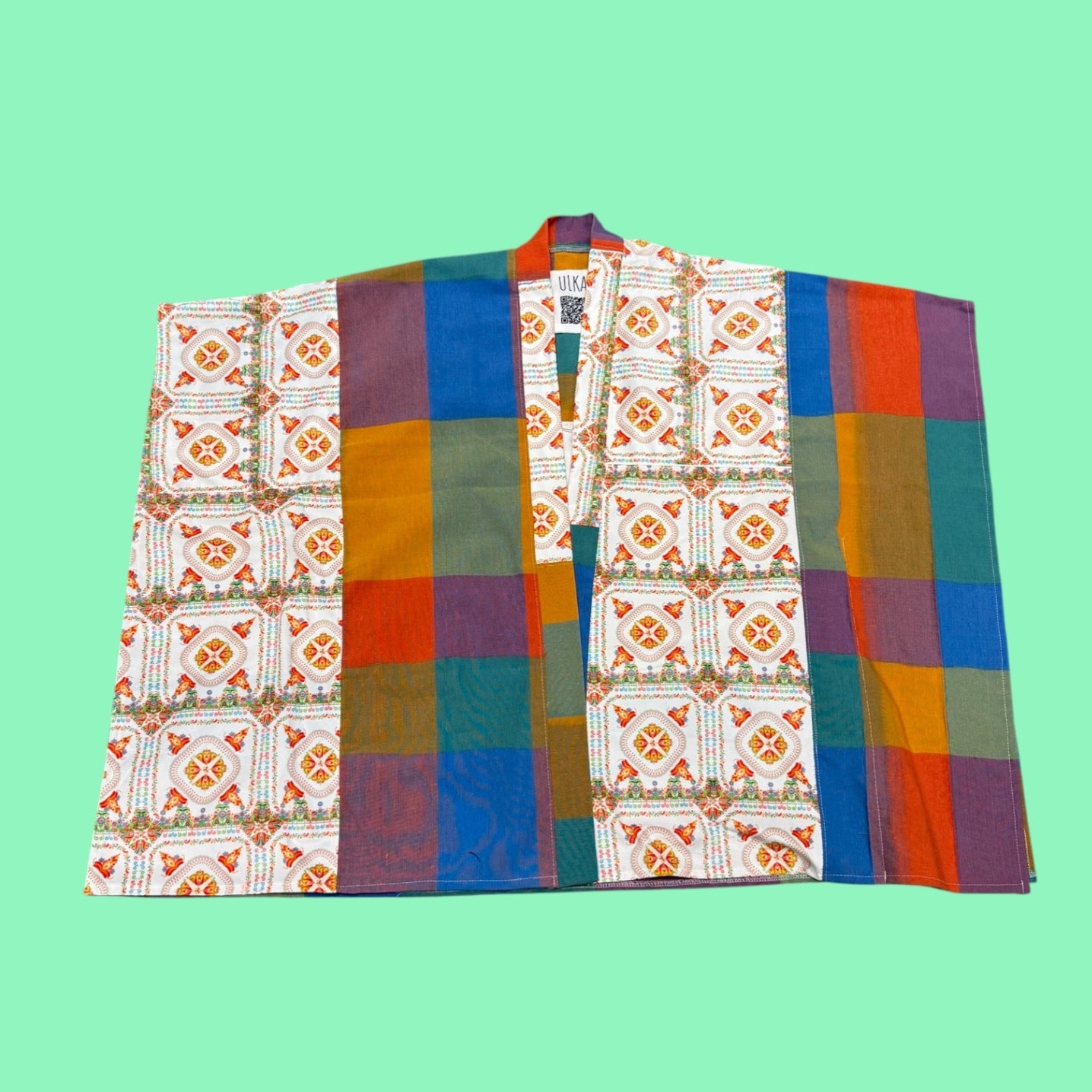 Colorful Patchwork Poncho 