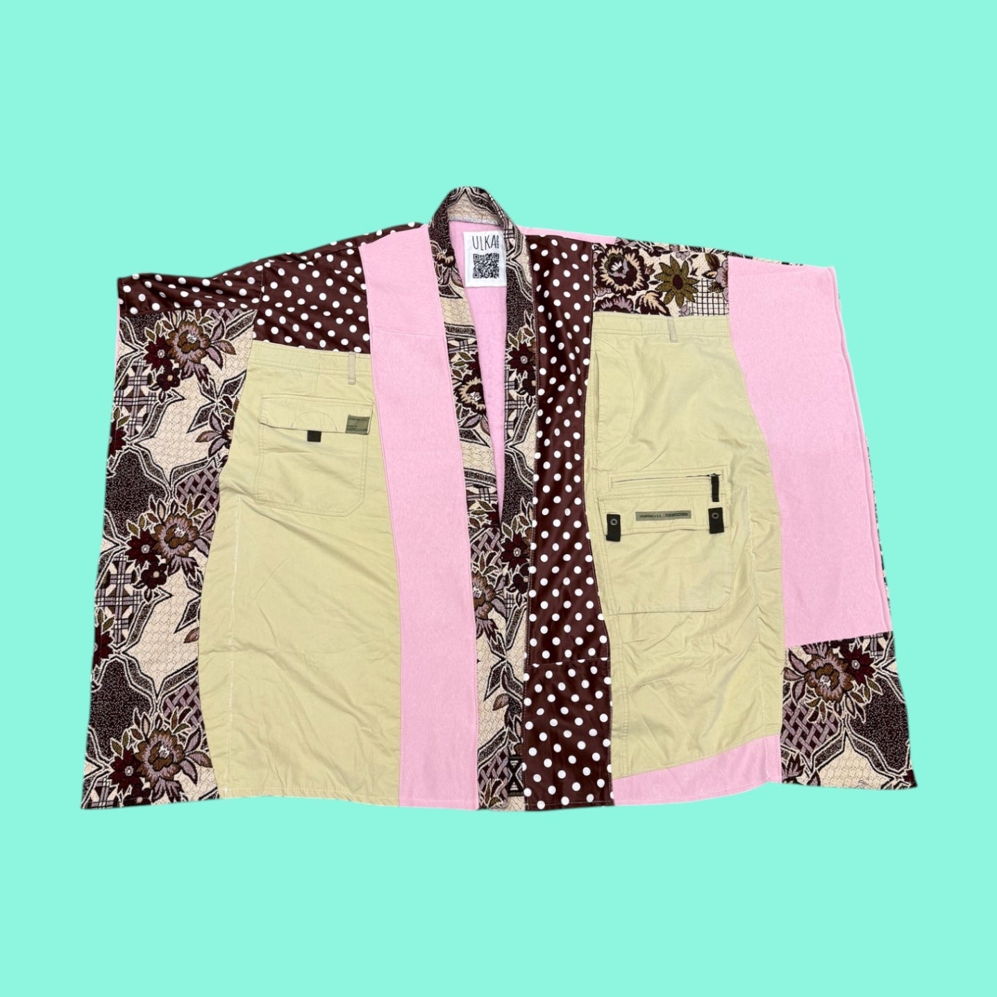 Polka Dot Patchwork Poncho
