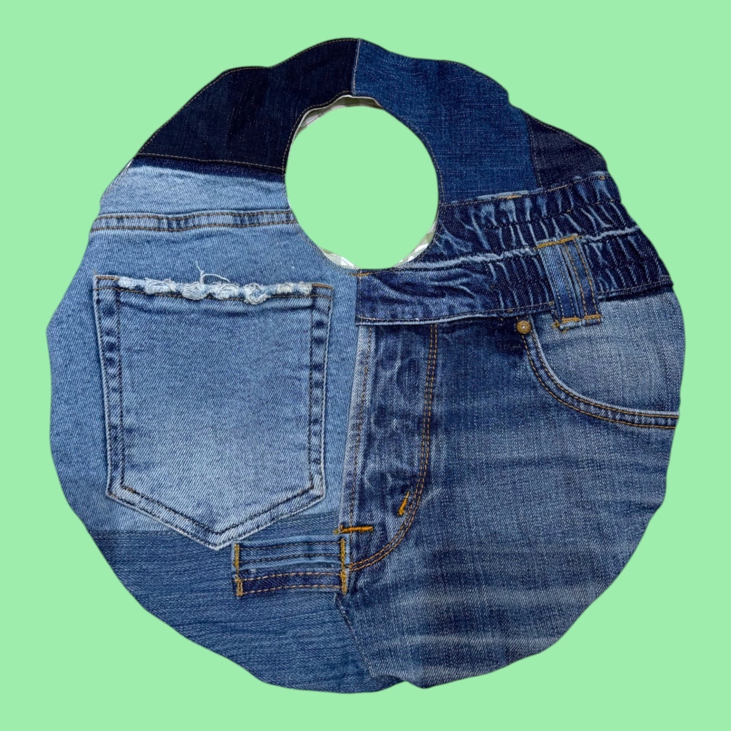 Denim Circle Bag