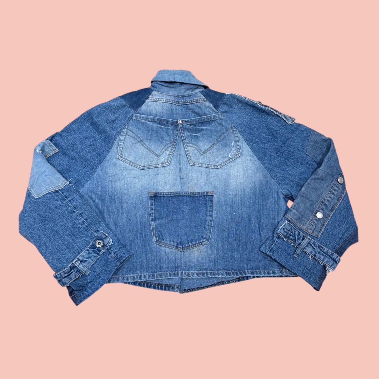 Denim Patchworked Jacket
