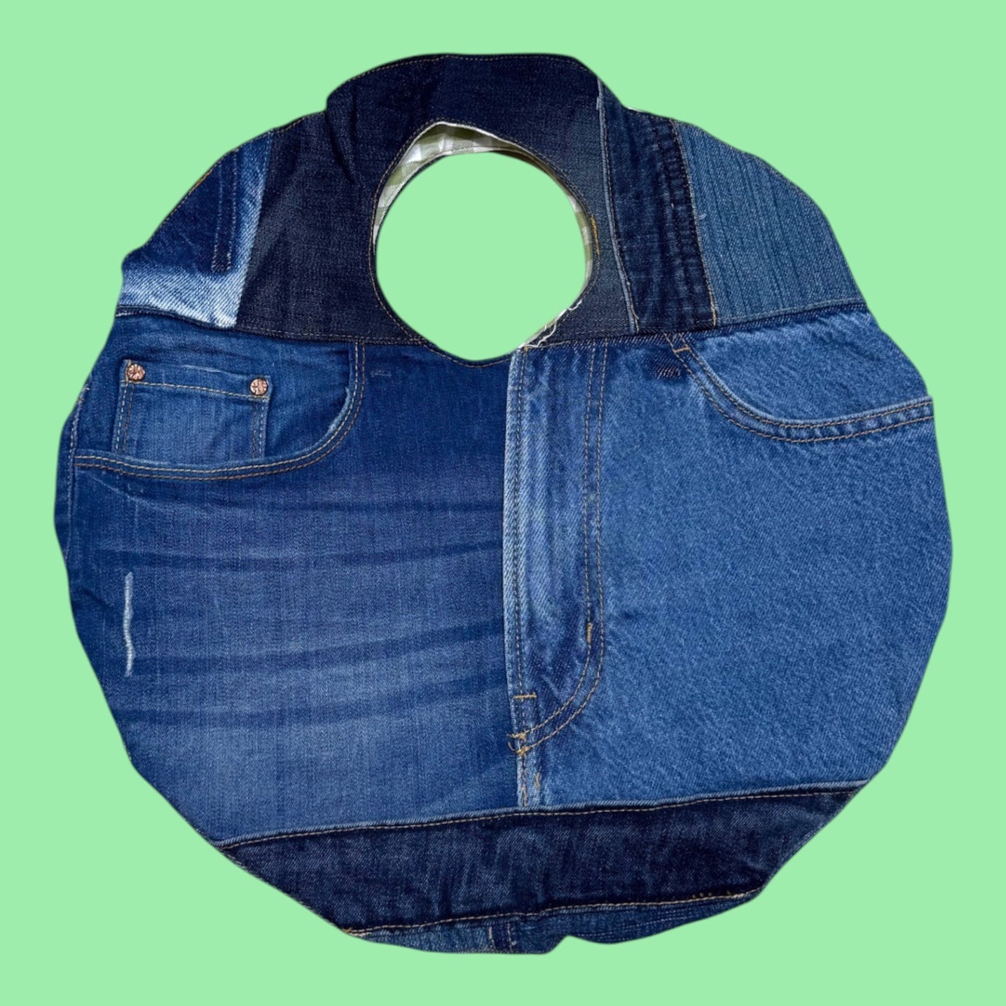 Denim Circle Bag