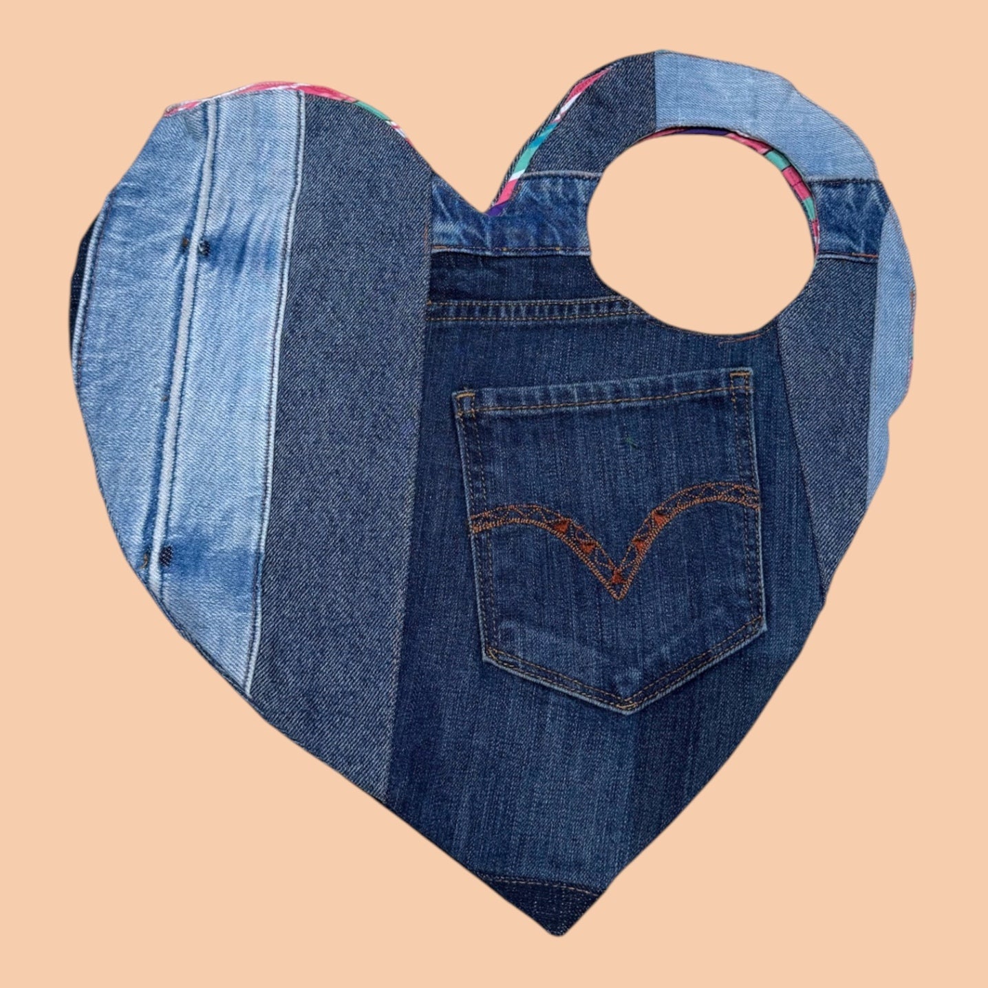 Denim Heart Bag