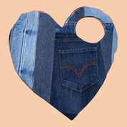 Denim Heart Bag