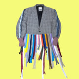 Cropped Zipper Blazer